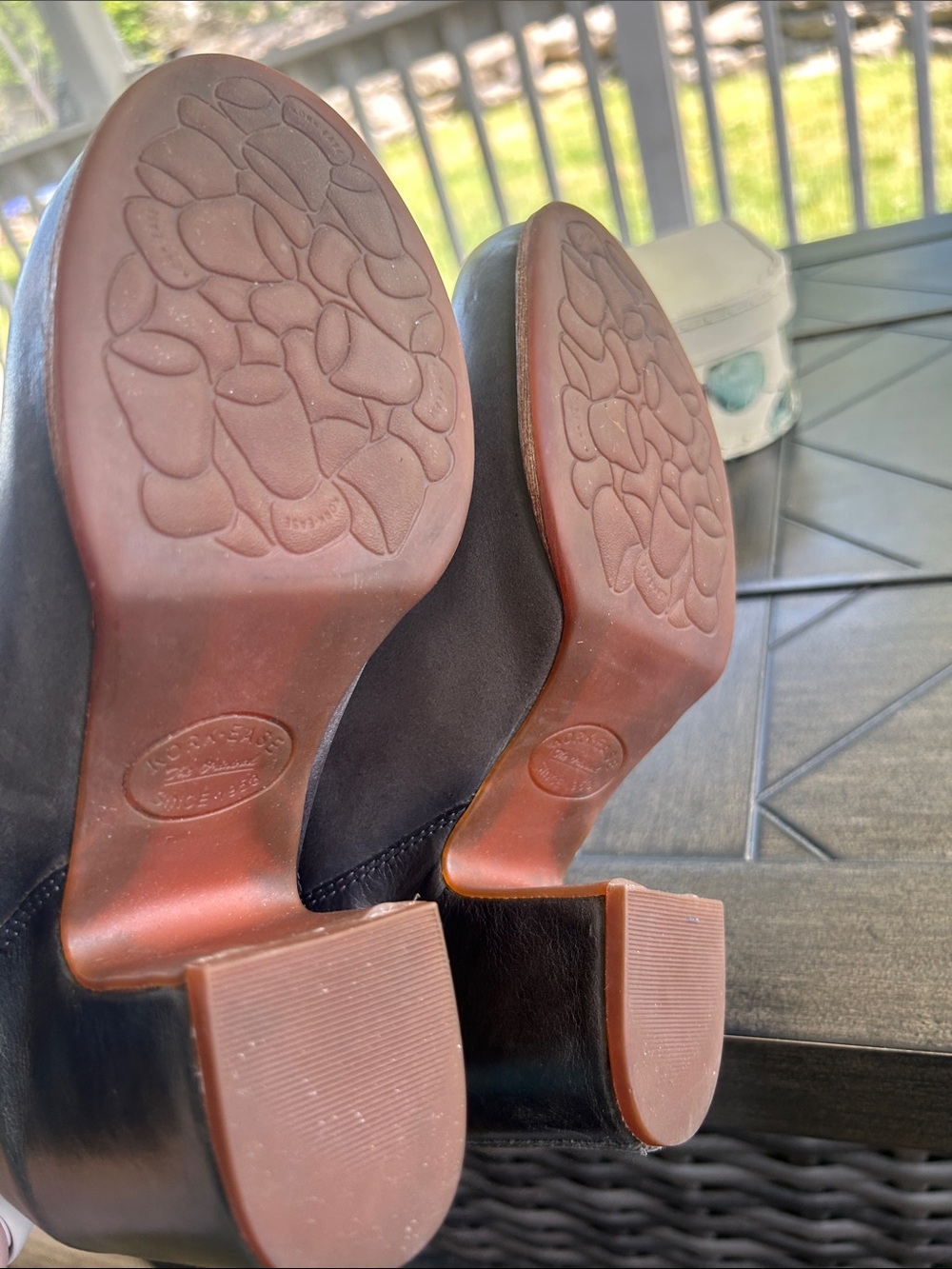 Kork-Ease grey leather ankle booties size 9 M retro western chic boho stacked - Picture 9 of 9